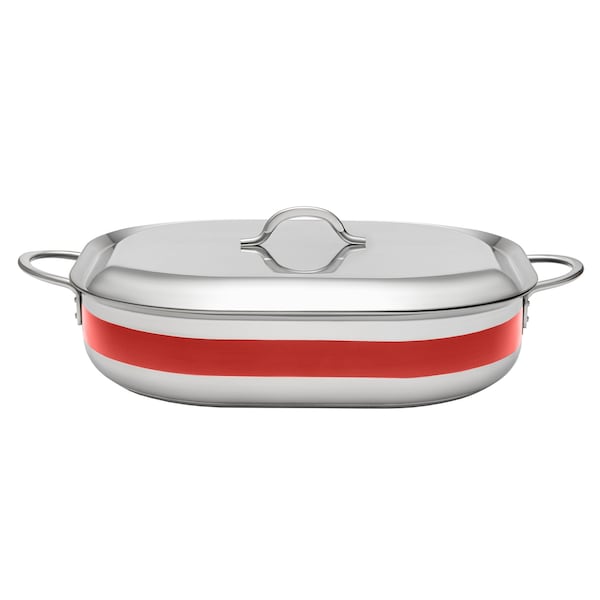 Bon Chef Country French 2 French Oven W/Lid 15" X 11" X 4" 7 Qt - Red 71004-CF2-R - main